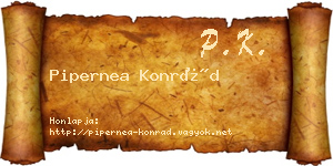 Pipernea Konrád névjegykártya